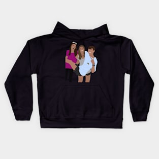 Zach, Kayla, & Haley! Sticker Kids Hoodie